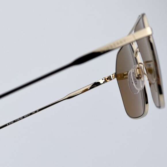 Burberry Men BRAND NEW Sunglasses Gold Brown Polarized Rectangular BE3130 110983 - Picture 8 of 9